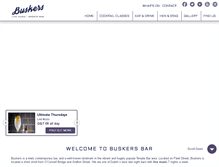 Tablet Screenshot of buskersbar.com